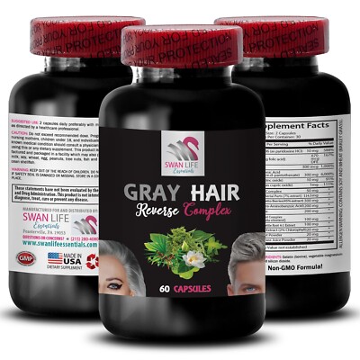 Hair Renewal Charge - GRAY HAIR REVERSE - Vibrant Color Mix 1 Bottle 60 Capsules