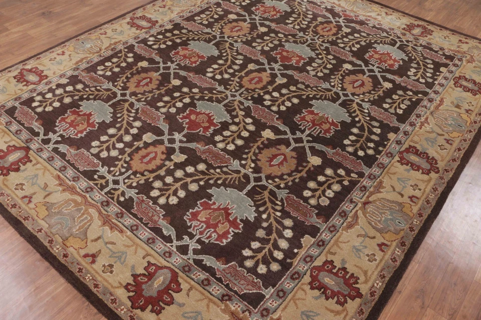 Brandon Brown Handmade Traditional Oriental Style Woolen Area Rugs & - Image 4 of 4