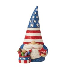Jim Shore Heartwood Creek Patriotic Gnome With Fireworks Figurine 6013386
