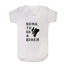 BORN TO BE A BIKER BABYGROW BIKE MOTOGP MOTORCYCLE RACER RACING