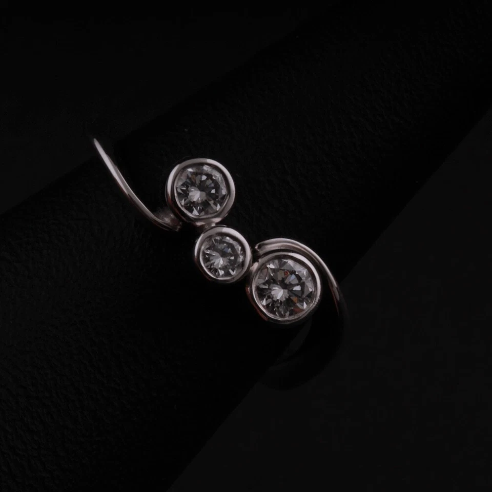 Золотое кольцо Georg Jensen No 1504A. Каскад. Белое золото 18 карат. 0,21. Бриллианты. - Изображение 3 из 4