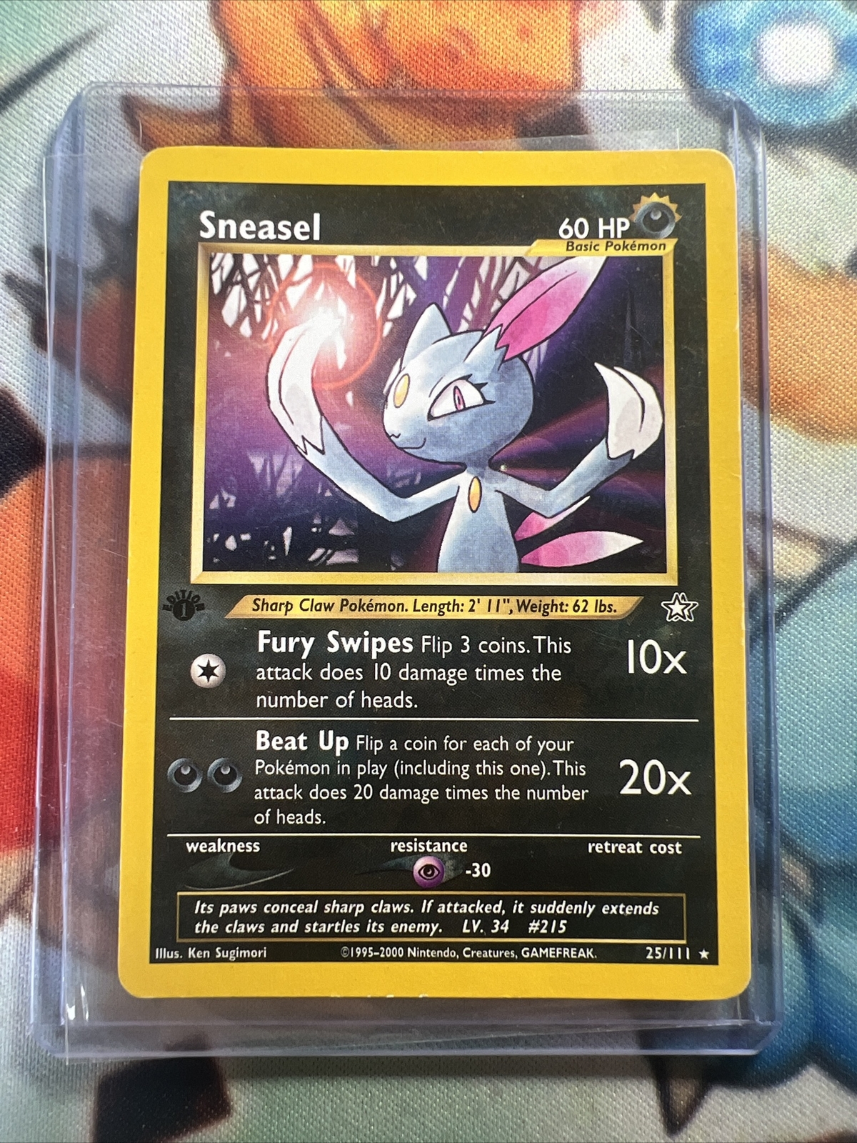 Pokémon TCG Sneasel Neo Genesis 25 Regular 1st Edition Rare Nm