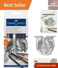 Complete 7-Piece Charcoal and Pastel Art Supplies Set for Versatile Sketching