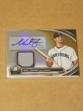 2013 Bowman Platinum MIKE ZUNINO GOLD REFRACTOR AUTO PATCH RC /50 RAYS!