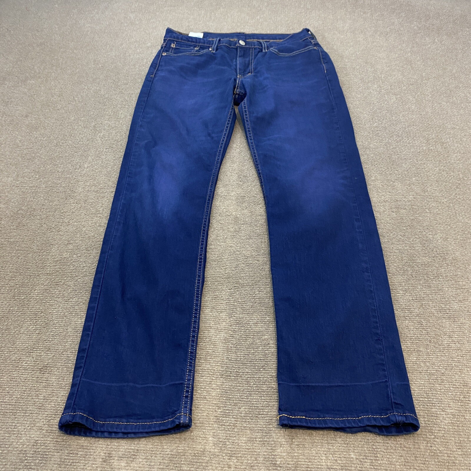 Levis 514 Jeans Mens Size 30x30 Blue Wash Straight Distressed Denim Classic thumbnail 3