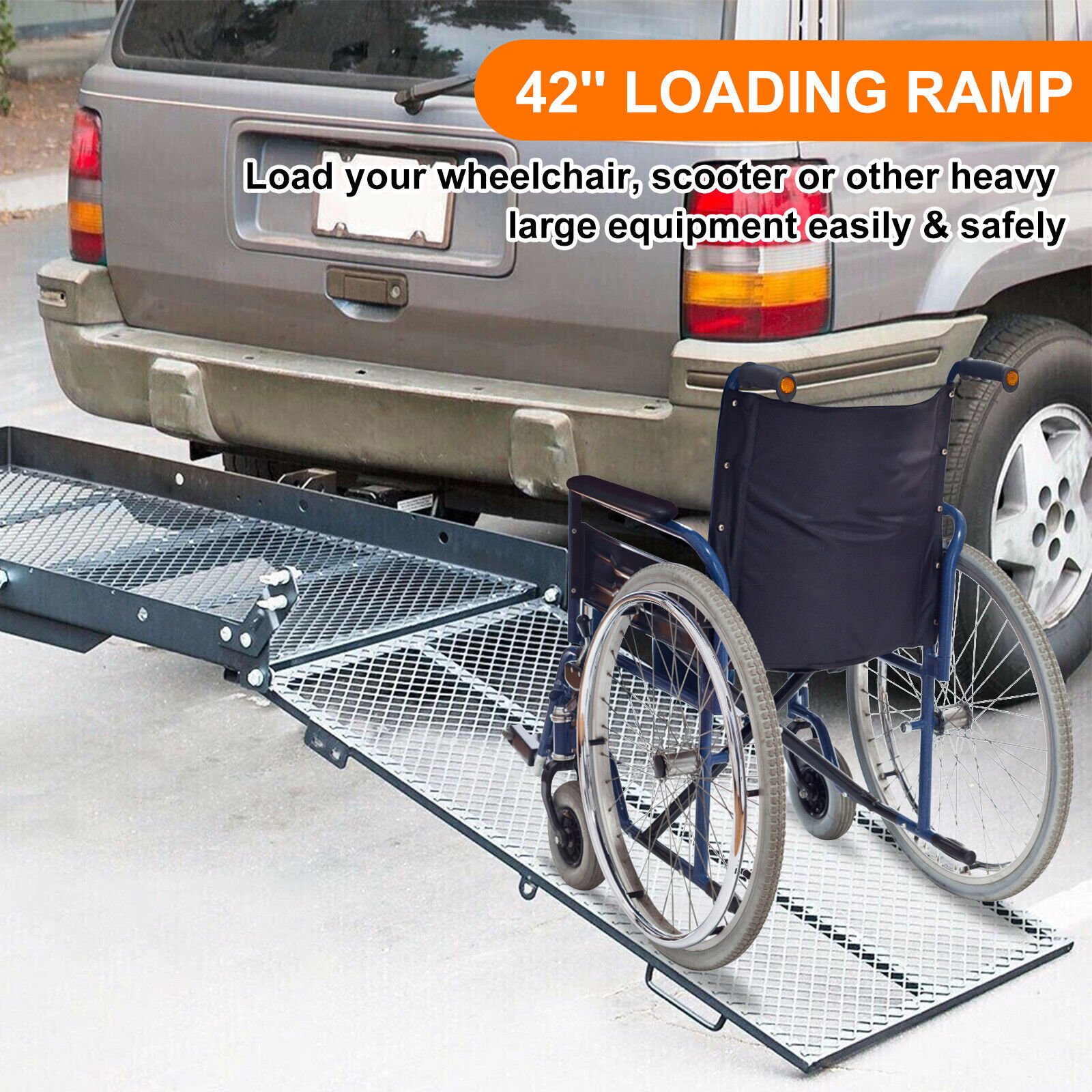 Foldable Electric-Wheelchair Hitch Carrier Mobility Scooter Rack ...