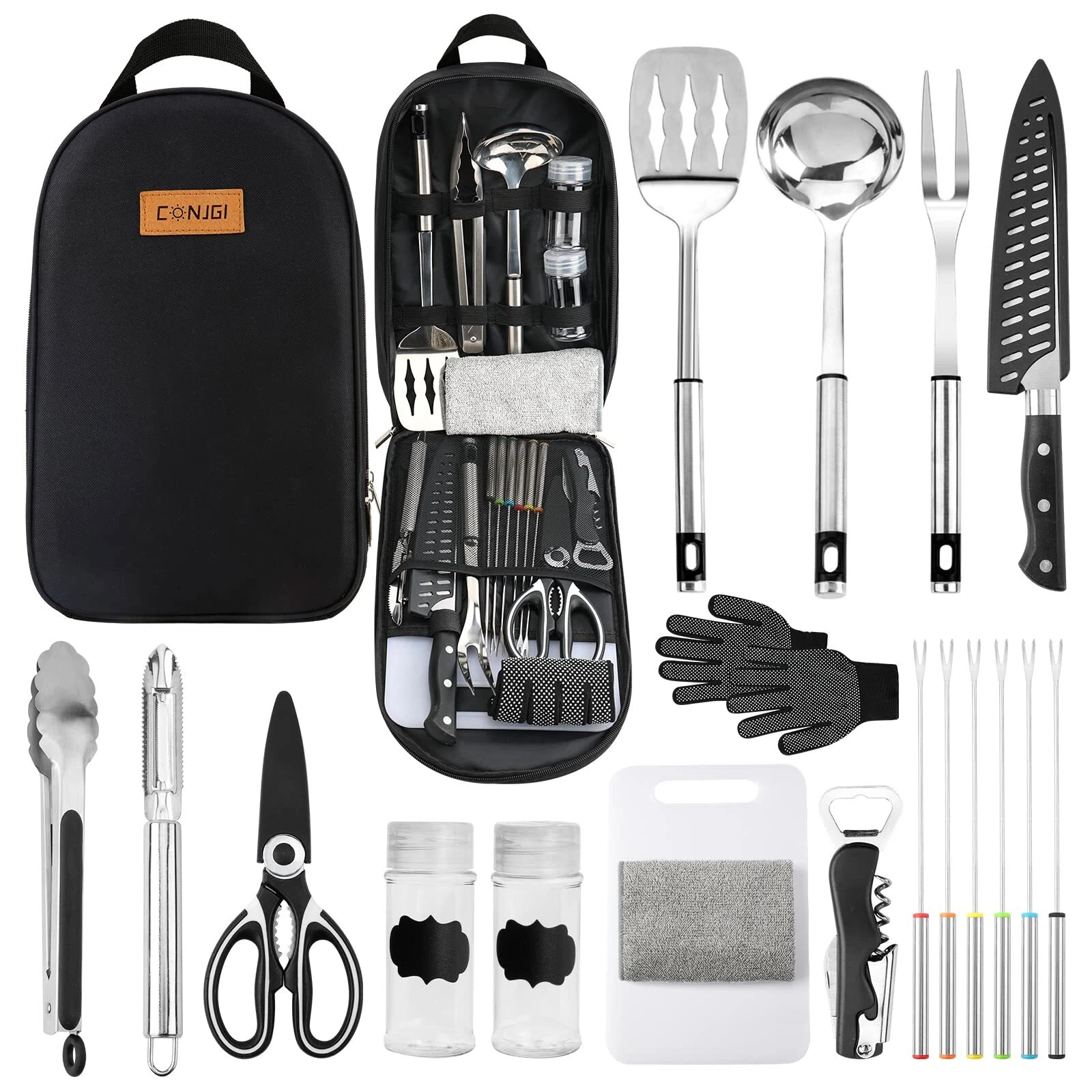 Portable Camping Cooking Utensils Set Bag Suitable for Fork Spoon Chopping Bo...
Opens in a new wind