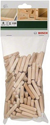 150 Holzdübel 8x40 mm geriffelte Stecker Verbindung Buche für Schreinerei Basteln