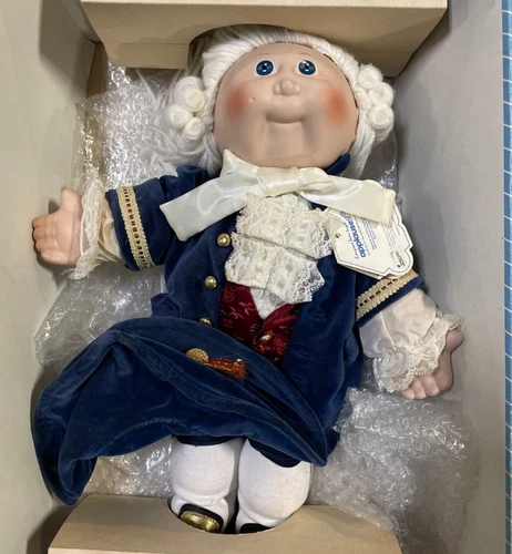 Vintage 1986 Cabbage Patch Kid Porcelain Doll - George Washington with Papers
