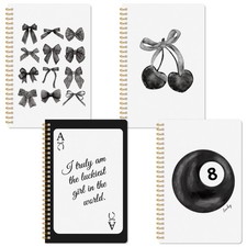 CNhoqc Black Spiral Journal Notebook - 4Pcs A5 Watercolor