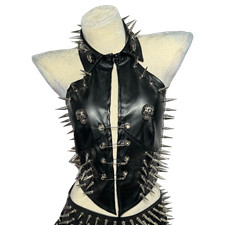 Tops Goth Grunge Y2K T-shirt Punk Mini Rock Emo Vêtements Gothique