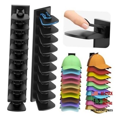 Hat Organizer for Baseball Caps Hold Up to 40 Hats, Hat Rack for 2 Pack Black