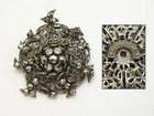 Signed "MIRIAM HASKELL" Filigree Brooch Costume Jewelry Art Deco - 03