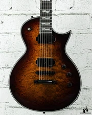 ESP E-II Eclipse QM Electric Guitar - Tiger Eye Sunburst w/ Case (#3253)