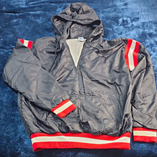 90s usa made Russell Athletic Men's L Nylon Pullover Hooded Windbreaker
