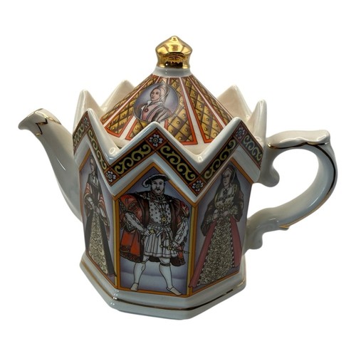 Sadler England Teapot Set – Henry VIII & Elizabeth I Crown Top Vintage - Picture 6 of 16