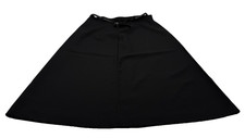 Vintage Womens 1970s Black Midi A-Line Skirt Haberdashery by Personal 14/16 Poly