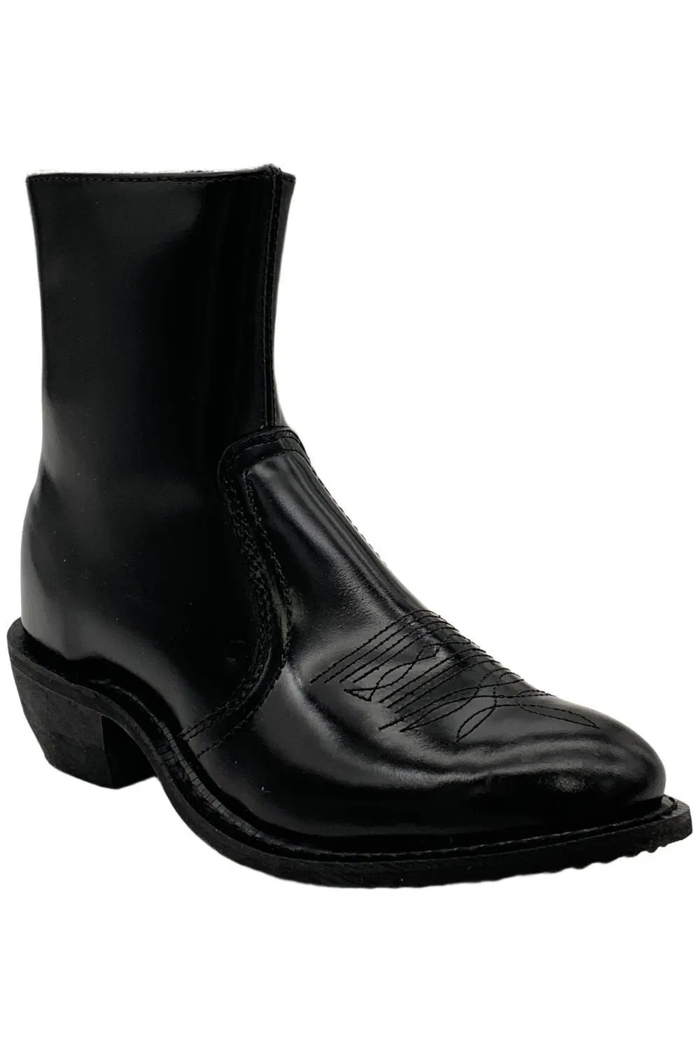 Leather Classics Men's 7-1/2'' Western Dress Leather Boots Black
