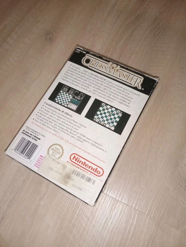 Chessmaster Nintendo NES Complete in Box CIB Mint Condition PAL A Rare - Image 3 of 4