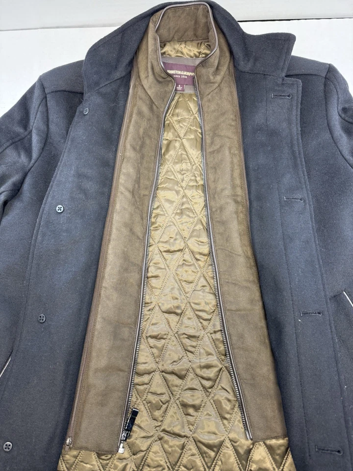 Abrigo de coche Johnston & Murphy Upton para hombre - negro - pequeño Foto 3 de 4