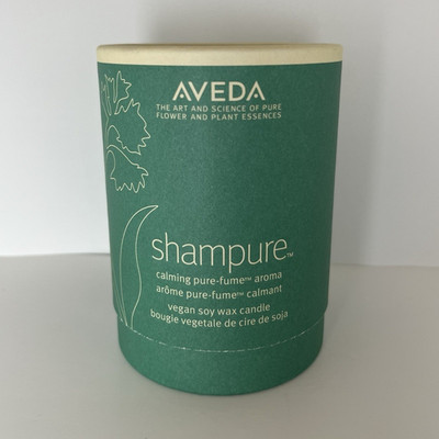 Aveda Shampure Scented Candle Vegan Soy Wax in Glass Jar medium Round