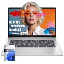 HP 17.3" Touch Laptop HD AMD Ryzen 5 7430U UP TO 64GB RAM 2TB Windows 11 Pro PC
