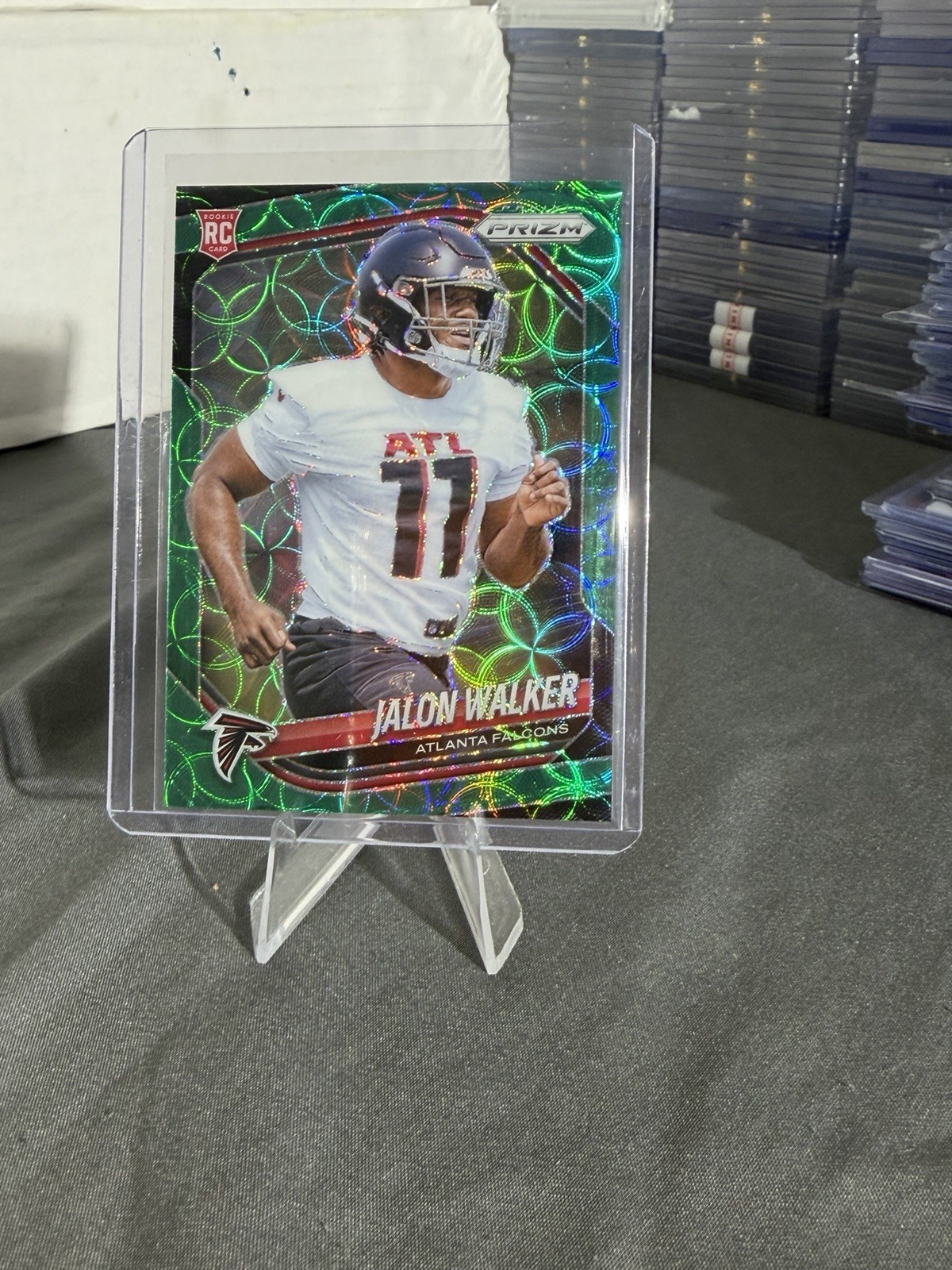 2025 Panini Prizm - Rookies Jalon Walker #398 Green Scope Prizm /75 (RC)