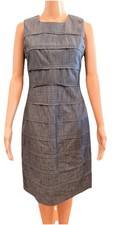 Calvin Klein Sleeveless Gray Tiered Sheath Dress Size 4 211 