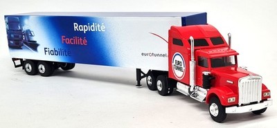 Eligor 1/43 - Kenworth W900 Aerocab Semi Box Trailer Eurotunnel Model Truck