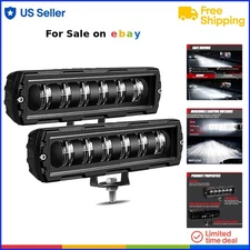 LED Light Bar 6 Inch 2PCS Flood Beam Off Road Marine SUV ATV UTV Work Light