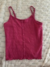 Hot Pink Abercrombie Cami Fits A Women  s Small Spaghetti Strap Tank Top