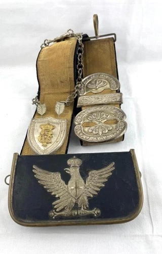 WW2 ITALY ITALIAN ARMY OFFICER DRESS UNIFORM BANDOLEER BANDOLIERA W/BOX