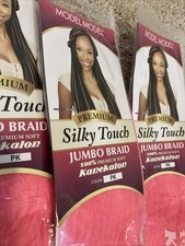 4 PACKS BRAIDING HAIR 100 KANEKALON Silky Touch JUMBO BRAID COLOR PK Hot Pink