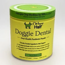 Other Half Doggie Dental Oral-Health Postbiotic Powder 4.1 oz Bacon Flavor 02/27