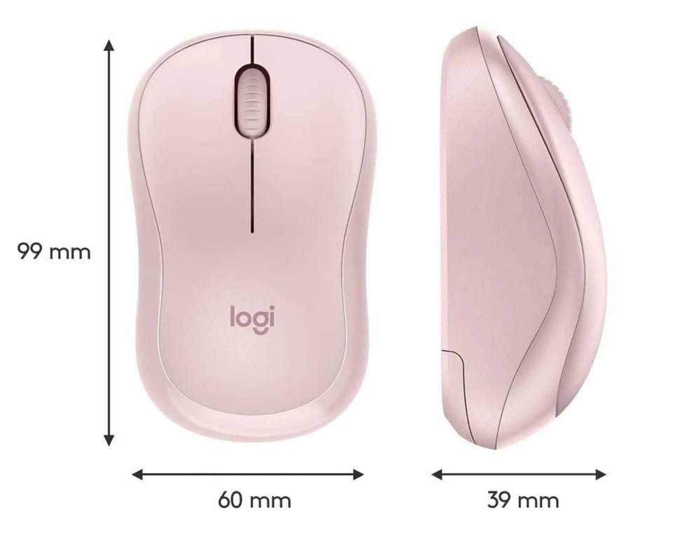 Logitech M220 Silent Wireless Optical Mouse - Rose - Image 3 of 3