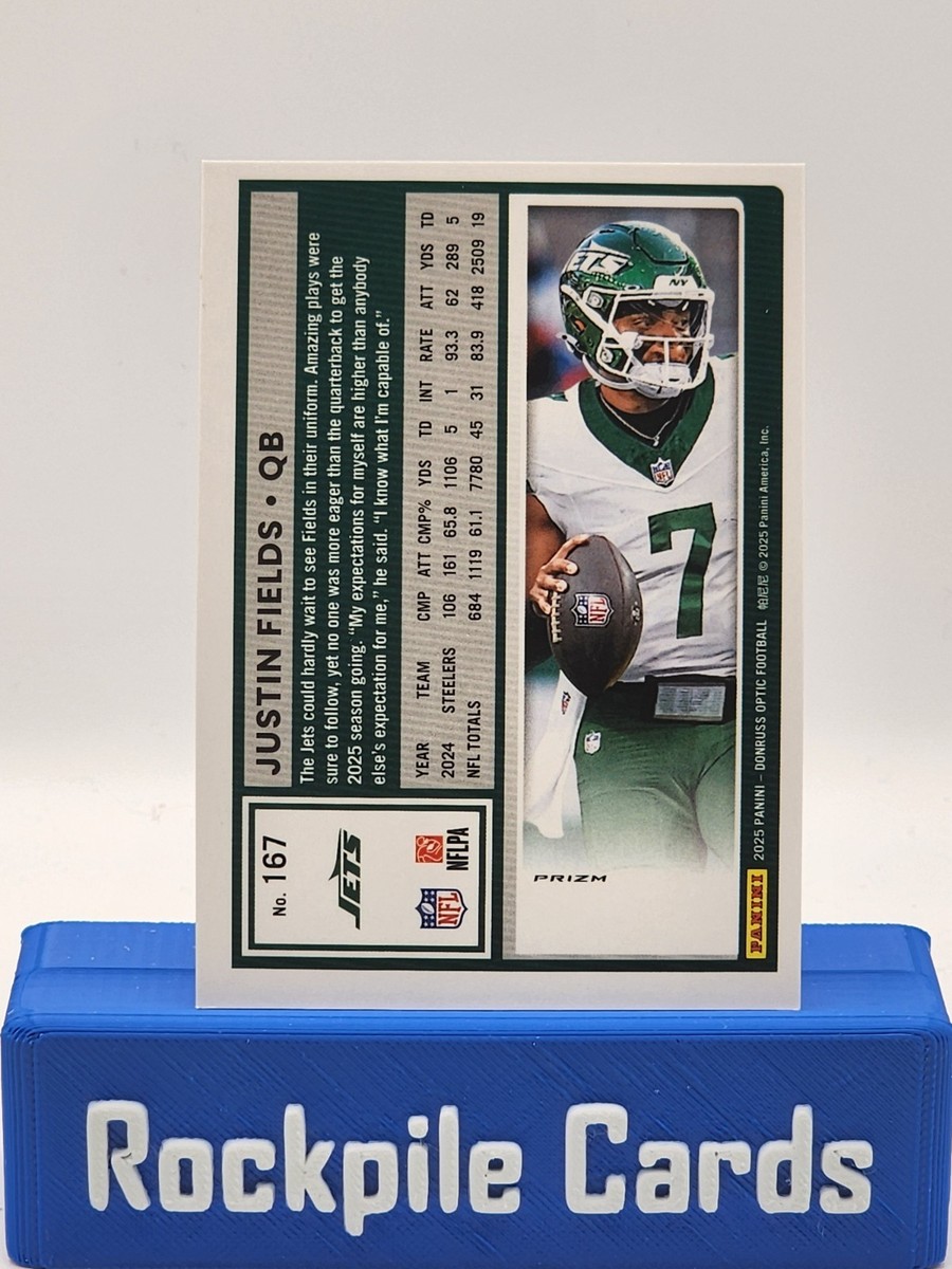 2025 Panini Donruss Optic - Justin Fields #167 Rocket Prizm for