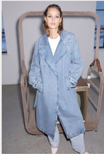 Dynamite Denim Trench Coat Women S/M Medium/L...
