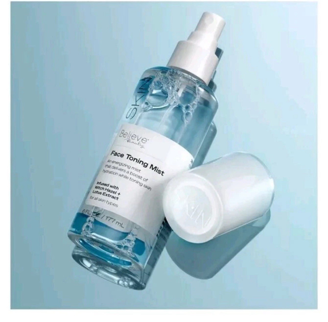 Believe Beauty Face Toning Mist with Witch Hazel & Lotus Extract 6 Fl Oz