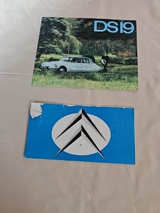 Lot Of 2 Vintage Original 1963 Citroen DS19 ID19 Brochure Super 83 Sedan Wagon