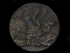 TA11119 VINTAGE 1970s AMERICAN BALD EAGLE COMMEMORATIVE BELT BUCKLE
