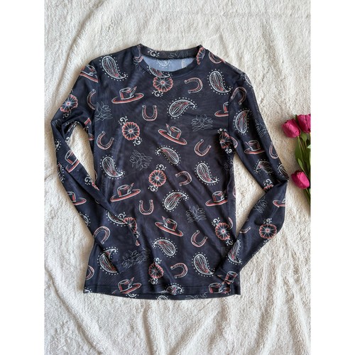 Howdy Hanny Mesh Western Top Size Small