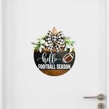 Front Door Sign Hello Football Season Unique Ideal Gift Decoration Round