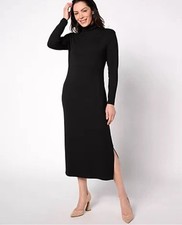 Women with Control Petite Finespun Jersey Tummy Control Midi Dress XLP QVCUK NWT