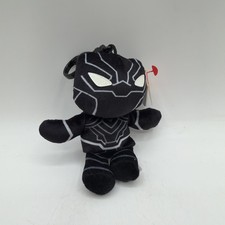 TY Marvel Beanie Baby Clip Black Panther Plastic Key Clip 4  