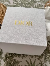 Authentic Square Dior Gift Box White Textured 9X9X4.5 inches Empty Gift Box