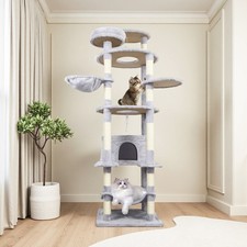 Cat Tree with Large Cat Bed 12 Sisal Scratching Posts and Hammock