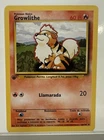 Pokémon Growlithe 1st Editon Base Set 28/102 Spanish Uncommon Regular 1999
