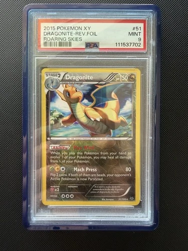 Dragonite 51/108 Roaring Skies Reverse Holo Pokemon Low Pop PSA 9 Mint FREE SHIP