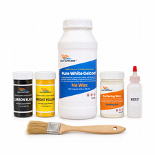 Gelcoat Repair Kit - White Gelcoat Quart With Wax, Hardener 6 Pigment Colors