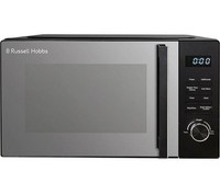 Russell Hobbs Flatbed Microwave Black 800W 23L with 8 Auto Cook Menus RHFM2364B